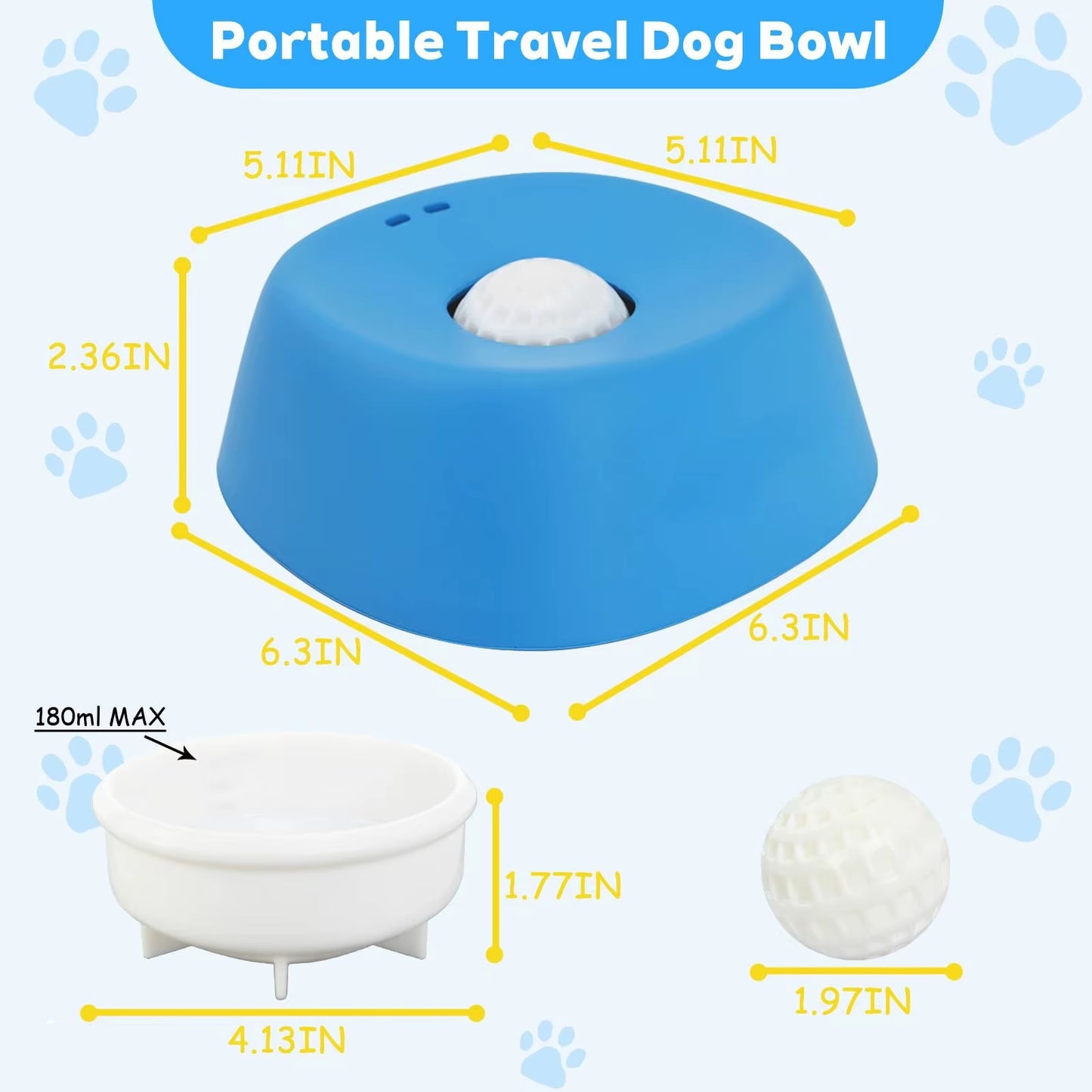 Dog Liquid Lick Bowl Pet Slow Feeder Non-Slip Spherical Dog Licking Bowl Food-Grade Safe