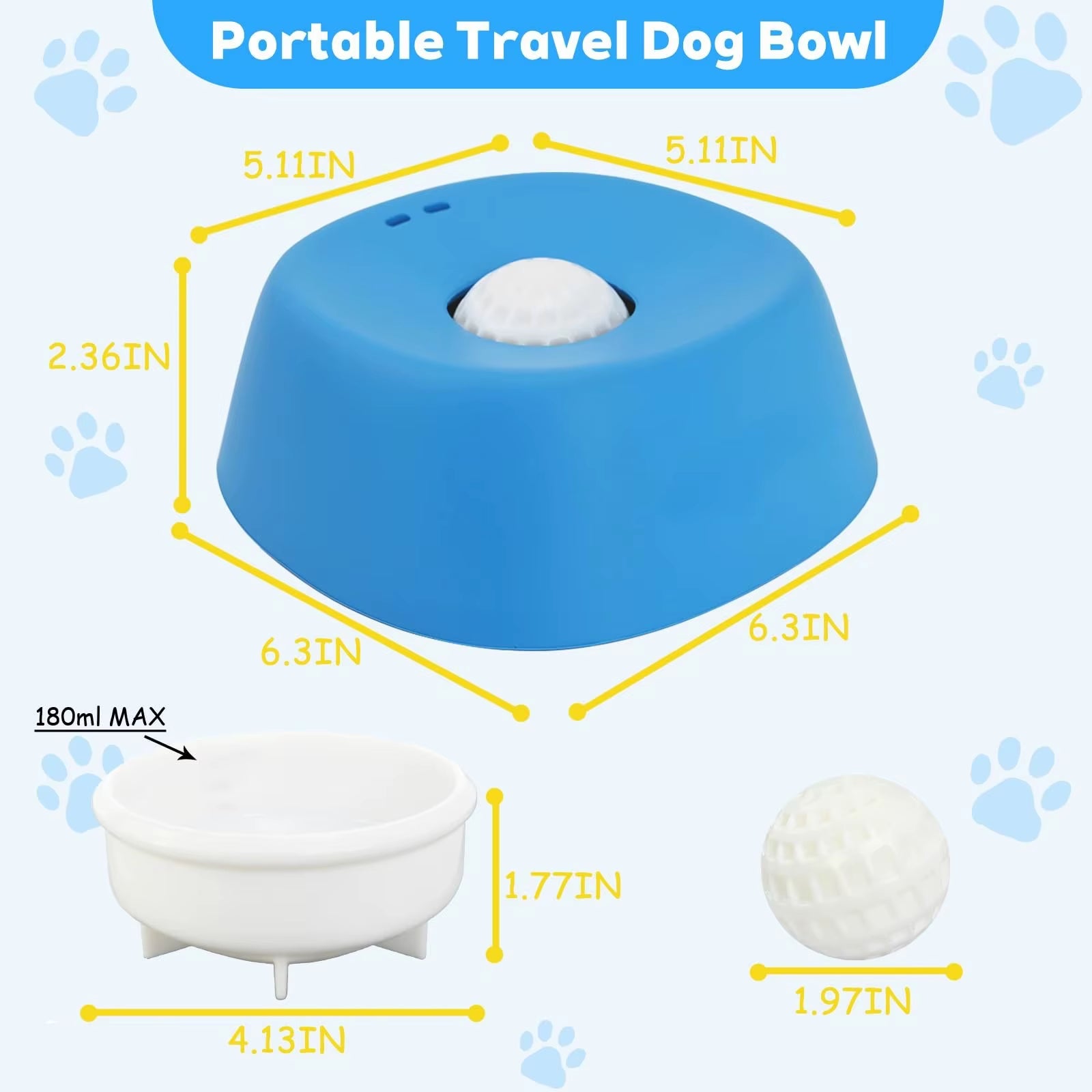 Dog Liquid Lick Bowl Pet Slow Feeder Non-Slip Spherical Dog Licking Bowl Food-Grade Safe