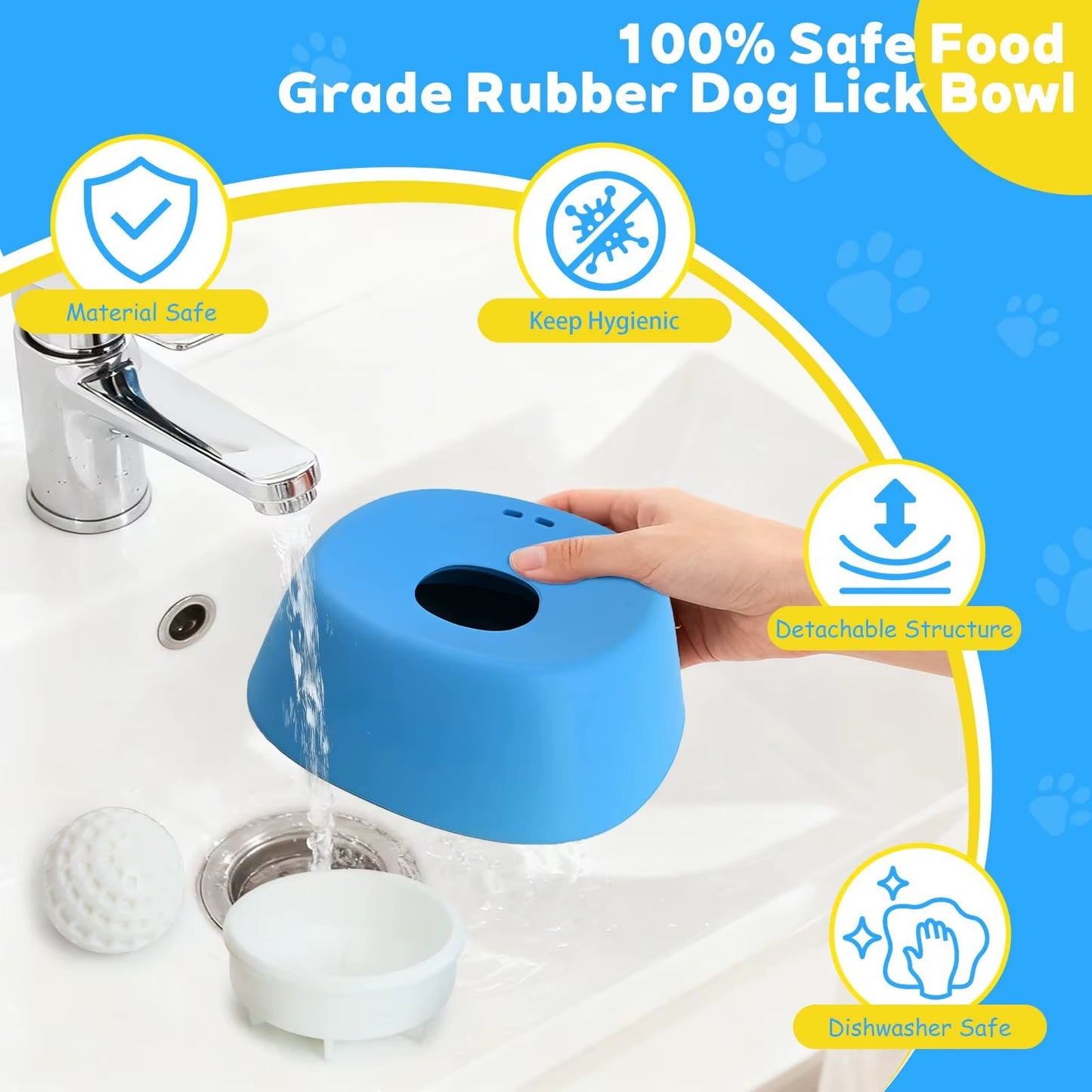 Dog Liquid Lick Bowl Pet Slow Feeder Non-Slip Spherical Dog Licking Bowl Food-Grade Safe