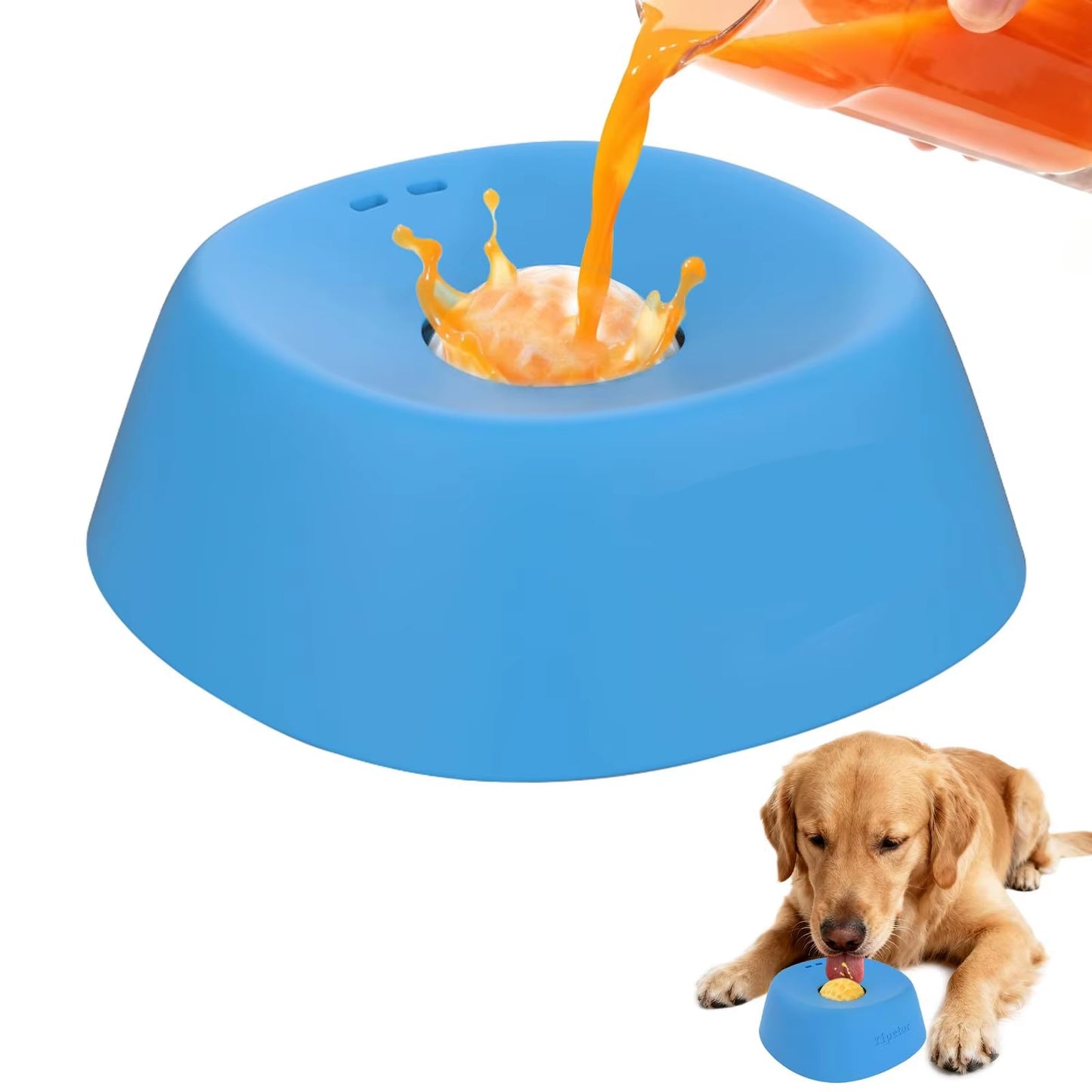 Dog Liquid Lick Bowl Pet Slow Feeder Non-Slip Spherical Dog Licking Bowl Food-Grade Safe